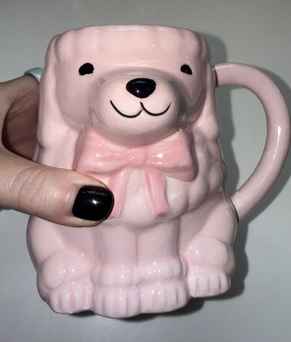 Pink poodle large mug - ,