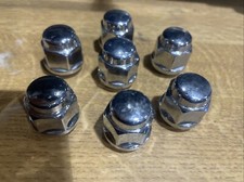 7 x ALLOY WHEEL NUTS FOR HONDA CIVIC ROUND SEAT STAINLESS CAP LUG BOLT STUD 90