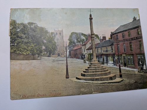 Vintage postcard market cross - postcard,