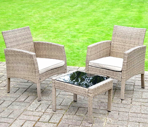 3pc rattan garden set - 3pc, chairs