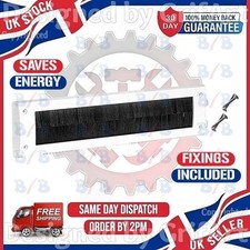 WHITE PVC LETTERBOX DRAUGHT EXCLUDER INDOOR INTERNAL BRUSH BRISTLE SEAL COVER