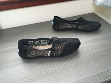 Toms Women's Alpargata Moroccan Crochet Slip On Shoes, Size Uk 6