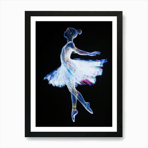 Ballerina art print framed - art,
