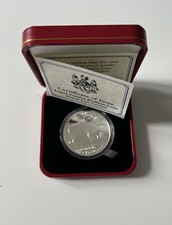 1988 Isle of Man Manx Cat Proof Rare Crown Coin 1 Troy Oz .999 Fine Silver