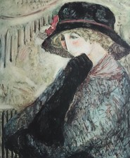 'Woman with Black Gloves'
