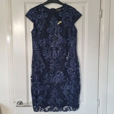 LIPSY NAVY BLUE EMBROIDERED