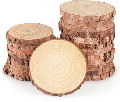 Natural wood slices cm - wood,