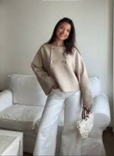 BNWT-Zara Women's Ecru Double