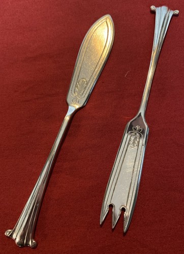 Pair antique silver plated - pair,