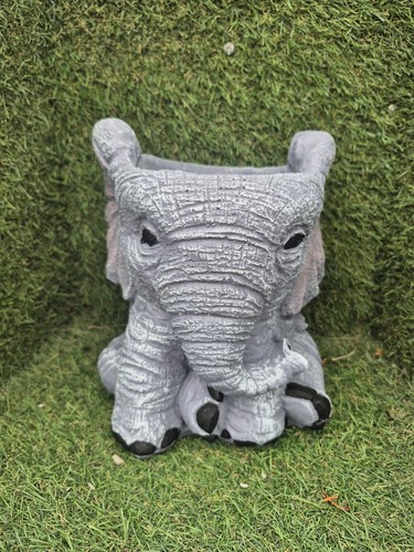 Concrete planter elephant - concrete,