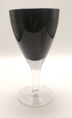 Black amethyst wine glass - black,