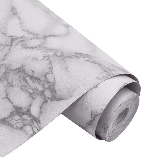 10m white marble effect - white,
