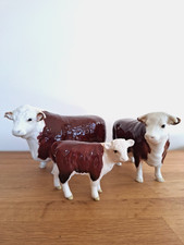 Beswick Hereford Bull Cow Calf