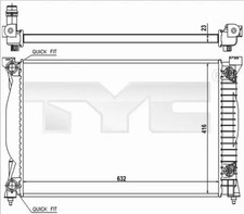 RADIATOR ENGINE COOLING FITS
