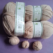 3 balls DK yarn the women institute premium acrylic 100g honey colour hobbycraft