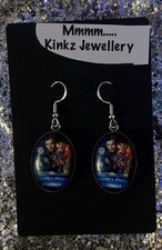 SILVER 925 STAR TREK EARRINGS KIRK SPOCK JEWELLERY MOVIE  SCI FI MEMORABILIA 80s