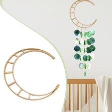 Wooden Moon Wind Chime Hoop
