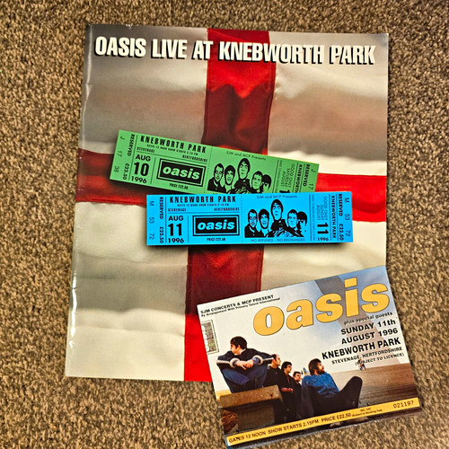 Oasis knebworth programme - knebworth, &