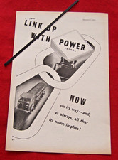 POWER PETROL GLOBE AND TANKER 1952 ORIGINAL VINTAGE ADVERT