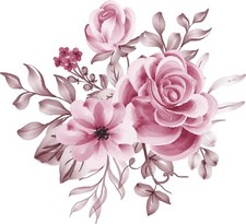 Flower sticker decal, rose