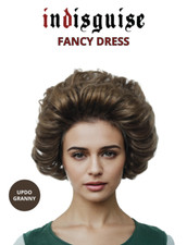 Wig Brown Curls Grandma Old