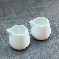 8cl/2.5oz | Genware | Traditional Cream (Milk/Custard) Jug | White | Set of 2