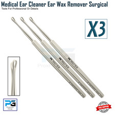 Dermatologist Laboratory Instruments Ear Wax Cleaner Fox ENT Remover Curettes X3