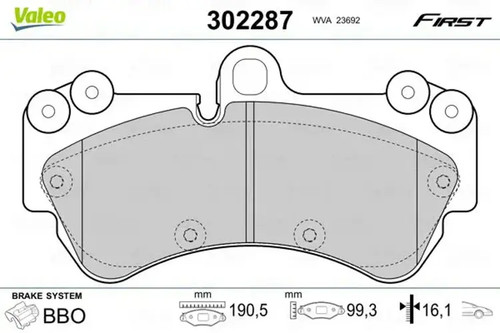 Brake pads front axle - pads,