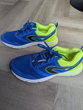 Kalenji Mens Running Shoes Size 8 Uk Blue Green Excellent Condition