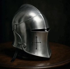 Medieval Barbuta Visored