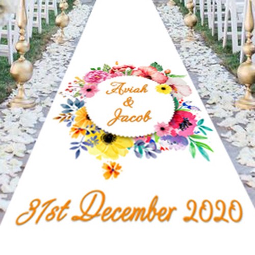 Personalised wedding aisle - wedding,