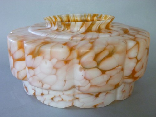 Vintage orange mottled - vintage, glass