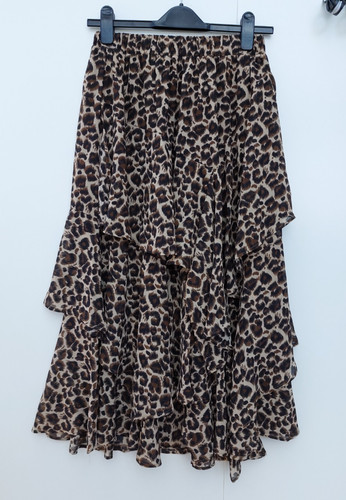 Frank usher woven tiered - tiered, skirt