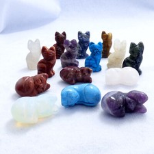 Gemstone Cat Hand Carved