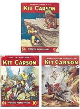 COWBOY PICTURE LIBRARY 3 KIT CARSON comics Nos 158 237 325