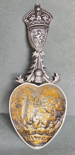 Antique scottish silver caddy - antique,