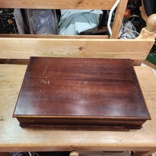 Large Vintage Mahogany Finished 8 Place Setting Canteen Box - Upcycle/Refurbish