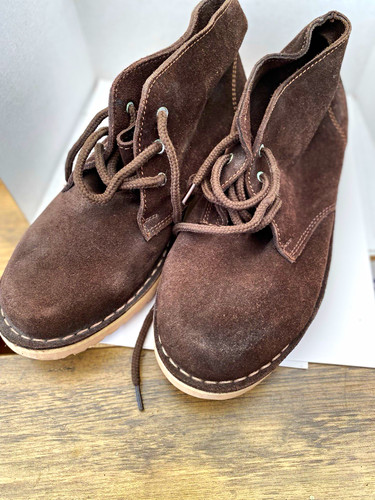 Men brown suede chukka - suede, ankle