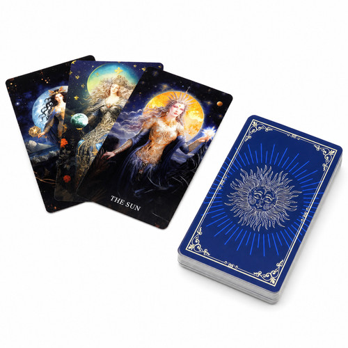 Handmade tarot cards with - tarot,