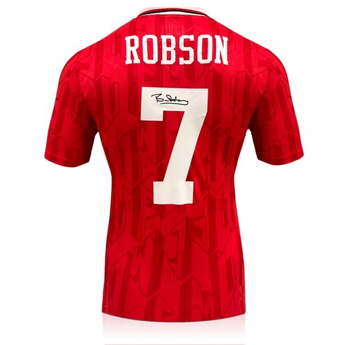 Bryan robson signed - robson, manchester