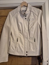 Ladies White Leather Jacket