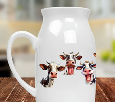 Novelty Cow Milk Jug Vase Ceramic Gift Idea 450ml