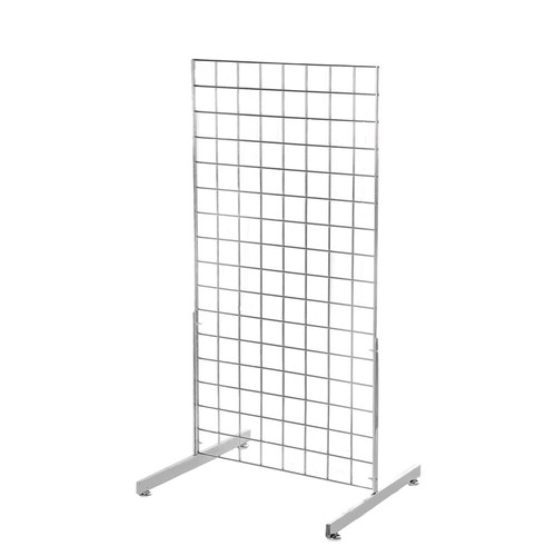 4ft chrome gridwall - gridwall, two