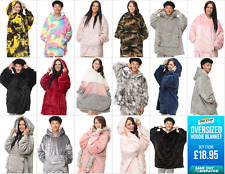 Oversized HOODIE HOODED Blanket Plush SHERPA TEDDY Fleece Sweatshirt With Pocket