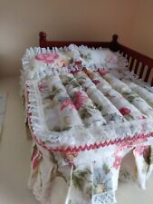 Artisan made dolls house furniture. Double bed. Amazing detail. Inc LOTS bedding