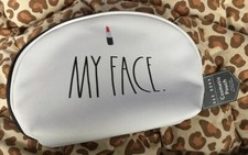 Rae Dunn White Zipper Cosmetic