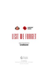 Sunderland v Arsenal 8/11/25 programme  and team sheet 