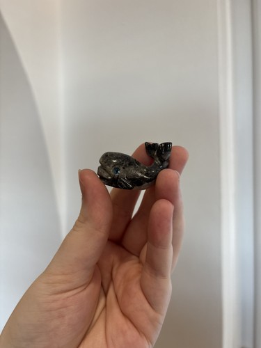 Soapstone whale crystal - soapstone,