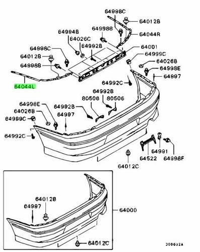 Plate bumper upper lh - bumper,,