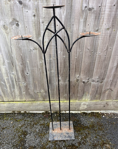 Rustic tall wrought iron floor - rustic,